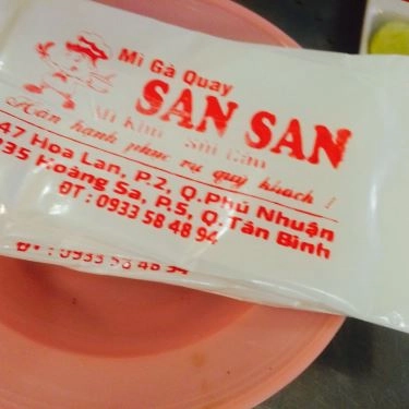 Tổng hợp- Quán Ăn San San - Mì Gà Quay - Hoa Lan