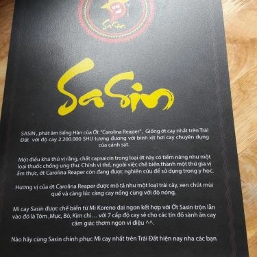 Tổng hợp- Quán Ăn Sasin - Mì Cay 7 Cấp Độ Hàn Quốc