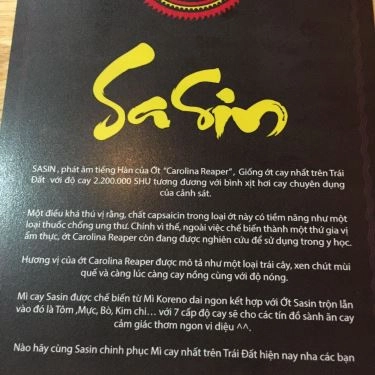Tổng hợp- Quán Ăn Sasin - Mì Cay 7 Cấp Độ Hàn Quốc