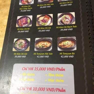 Thực đơn- Quán Ăn SaSin - Mì Cay 7 Cấp Độ Hàn Quốc - Châu Thị Vĩnh Tế