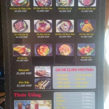 Thực đơn- Quán Ăn SaSin - Mì Cay 7 Cấp Độ Hàn Quốc - Đại Lộ Bình Dương