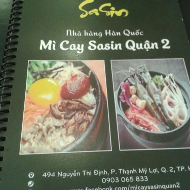 Thực đơn- Quán Ăn SaSin - Mì Cay 7 Cấp Độ Hàn Quốc - Nguyễn Thị Định