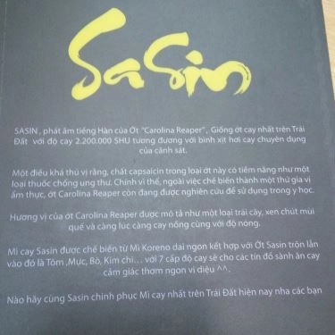 Tổng hợp- Quán Ăn SaSin - Mì Cay 7 Cấp Độ Hàn Quốc - Tân Kỳ Tân Quý