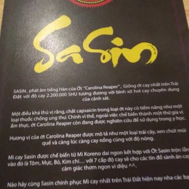 Tổng hợp- Quán Ăn SaSin - Mì Cay 7 Cấp Độ Hàn Quốc - Thái Nguyên