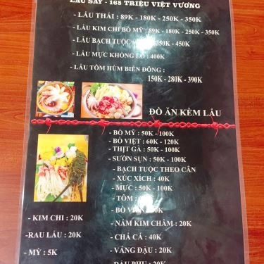 Thực đơn- Quán Ăn Say 69 - Thiên Đường Lẩu Ngon