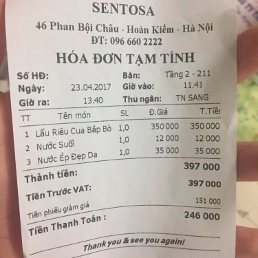 Tổng hợp- Nhà Hàng Sentosa - Ẩm Thực Á Âu