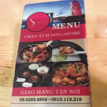Thực đơn- Quán Ăn Sentosa Food - Cháo Ếch Singapore - Quang Trung