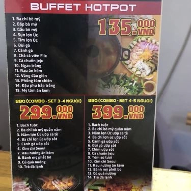 Thực đơn- Quán Ăn Seoul BBQ & Hotpot