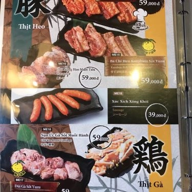 Thực đơn- Quán Ăn Shogun - Japanese Street BBQ - Lê Quý Đôn