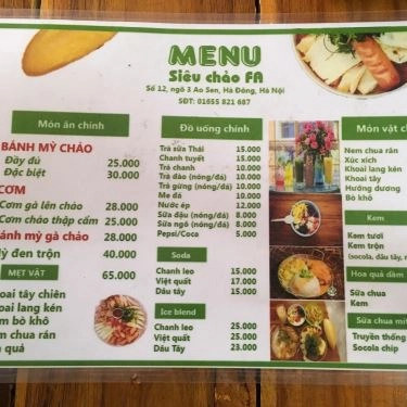 Tổng hợp- Quán Ăn Siêu Chảo FA - Bánh Mì Chảo - Ao Sen