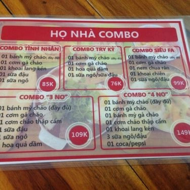 Thực đơn- Quán Ăn Siêu Chảo FA - Bánh Mì Chảo - Ao Sen