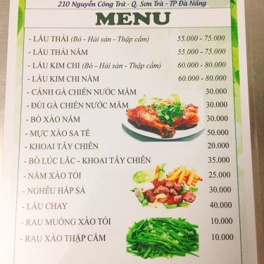 Thực đơn- Quán Ăn Siêu Rẻ Quán - Các Món Ăn Bình Dân