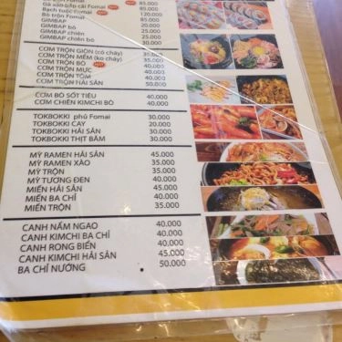 Thực đơn- Quán Ăn Simisi - Korean Foods - Trần Phú