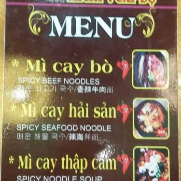Thực đơn- Quán Ăn Sinava - Mì Cay 7 Cấp Độ