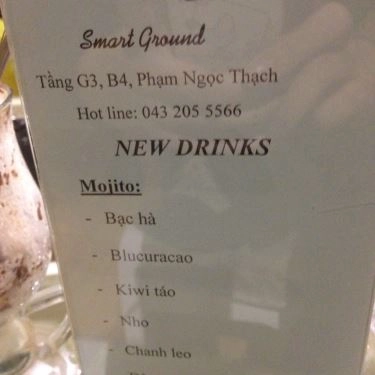 Thực đơn- Quán Ăn Smart Ground Cafe - Phạm Ngọc Thạch