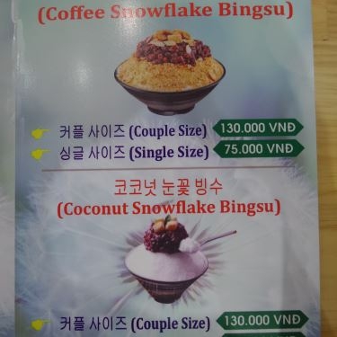 Thực đơn- Nhà Hàng Snowman Dessert Cafe - Vincom Mega Mall Thảo Điền