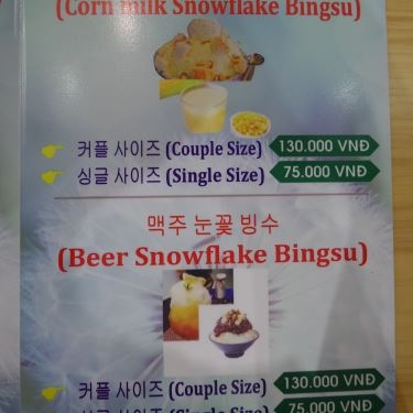 Thực đơn- Nhà Hàng Snowman Dessert Cafe - Vincom Mega Mall Thảo Điền