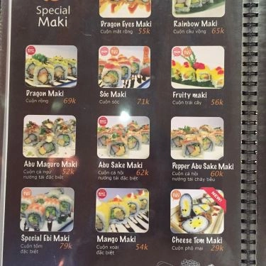 Thực đơn- Quán Ăn Sóc Sushi