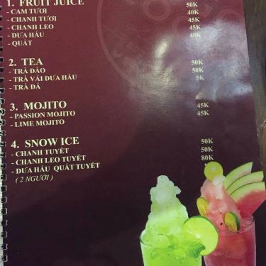 Thực đơn- Quán Ăn Sogo Cook - Lẩu Hongkong