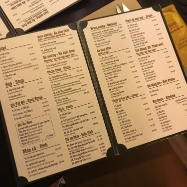 Thực đơn- Quán Ăn Soho Steak - Quán Bò Bít Tết
