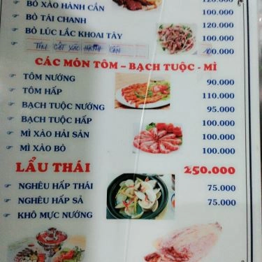 Thực đơn- Quán Ăn Lẩu Dê Sơn Lâm - Đồng Đen