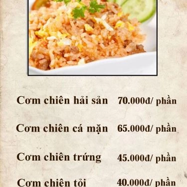 Thực đơn- Sơn Quán - Quán Ăn Gia Đình