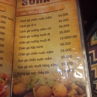 Thực đơn- Quán Ăn Sona - Các Món Nướng Tự Sướng