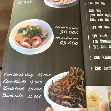 Thực đơn- Quán Ăn Sống Vui Khỏe - Thực Phẩm Dưỡng Sinh & Gạo Lứt Muối Mè