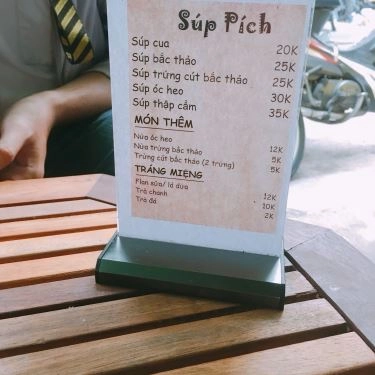 Thực đơn- Quán Ăn Soup Pích - Súp Cua & Bánh Flan