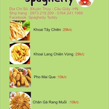Thực đơn- Quán Ăn Spaghetty Teddy