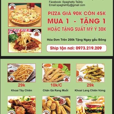 Thực đơn- Quán Ăn Spaghetty Teddy