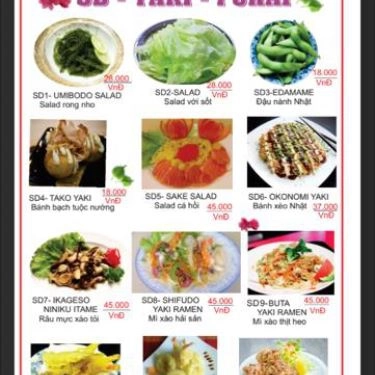 Thực đơn- Quán Ăn Street Sushi - Trần Hưng Đạo