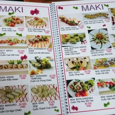 Thực đơn- Quán Ăn Street Sushi - Trần Hưng Đạo