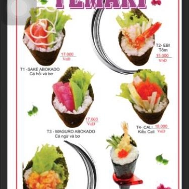 Thực đơn- Quán Ăn Street Sushi - Trần Hưng Đạo