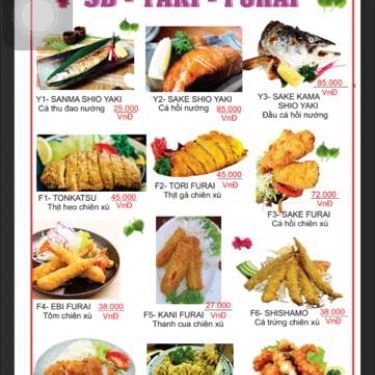 Thực đơn- Quán Ăn Street Sushi - Trần Hưng Đạo