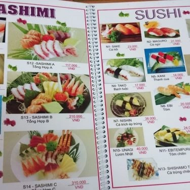 Thực đơn- Quán Ăn Street Sushi - Trần Hưng Đạo