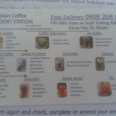 Thực đơn- Quán Ăn Student Station Coffee