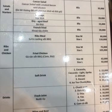 Thực đơn- Quán Ăn Su Spaghetti