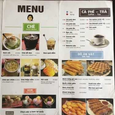 Thực đơn- Sữa Chua Cô Nghi