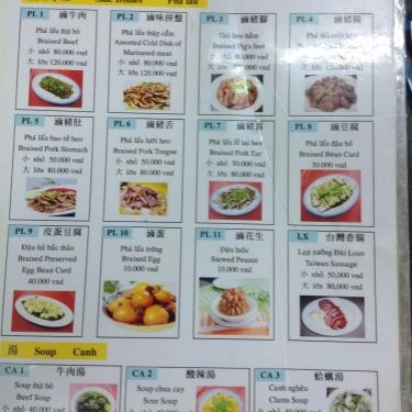 Thực đơn- Quán Ăn Sủi Cảo Việt Nương