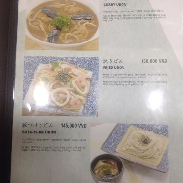 Thực đơn- Nhà Hàng Suizan - Udon - TTTM Takashimaya