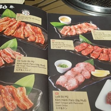 Thực đơn- Nhà Hàng Sumo BBQ - Aeon Mall Bình Tân - Buffet Nướng & Lẩu