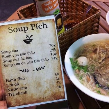 Thực đơn- Quán Ăn Soup Pích - Súp Cua & Bánh Flan