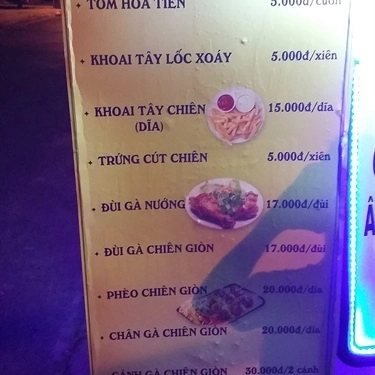 Thực đơn- Quán Ăn Súp Ghẹ & Gà Rán Horo - Võ Văn Tần
