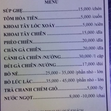Thực đơn- Quán Ăn Súp Ghẹ & Gà Rán Horo - Võ Văn Tần