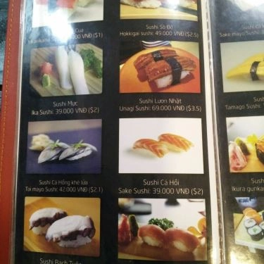 Thực đơn- Quán Ăn Sushi Cười - Ẩm Thực Nhật Bản