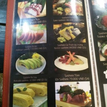 Thực đơn- Quán Ăn Sushi Cười - Ẩm Thực Nhật Bản