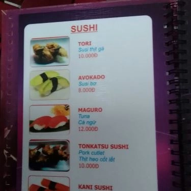 Thực đơn- Quán Ăn Sushi Đường Phố - Sake Kissho - Nguyễn Văn Quá