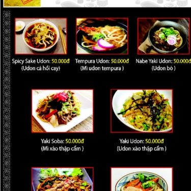 Thực đơn- Quán Ăn Sushi Gõ - 526 Phạm Văn Đồng