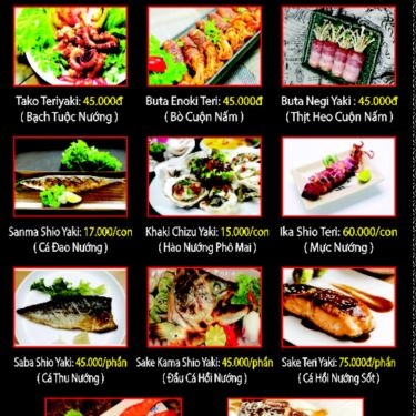 Thực đơn- Quán Ăn Sushi Gõ - 526 Phạm Văn Đồng